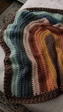 Load image into Gallery viewer, Chunky crochet rainbow blanket
