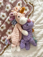 Load image into Gallery viewer, Little Unicorn Crochet Lovey Toy
