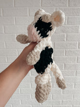 Load image into Gallery viewer, Mini Cow Crochet Lovey Toy
