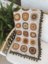 Load image into Gallery viewer, The August Blanket - Sunburst granny square blanket
