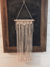 Load image into Gallery viewer, Macrame Hair Bow Holder | Hair Bow Organizer | Boho Nursery
