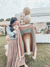 Load image into Gallery viewer, Crochet chunky rainbow blanket
