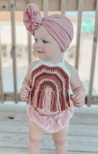 Load image into Gallery viewer, Crochet rainbow crop top
