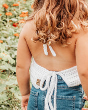 Load image into Gallery viewer, Crochet rainbow crop top
