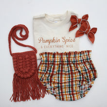 Load image into Gallery viewer, Pumpkin Spice Collab Crochet Purses
