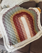 Load image into Gallery viewer, Crochet custom color rainbow blanket and lovey
